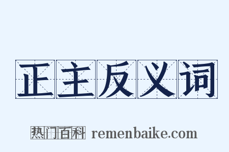 正主反义词是什么意思的图片